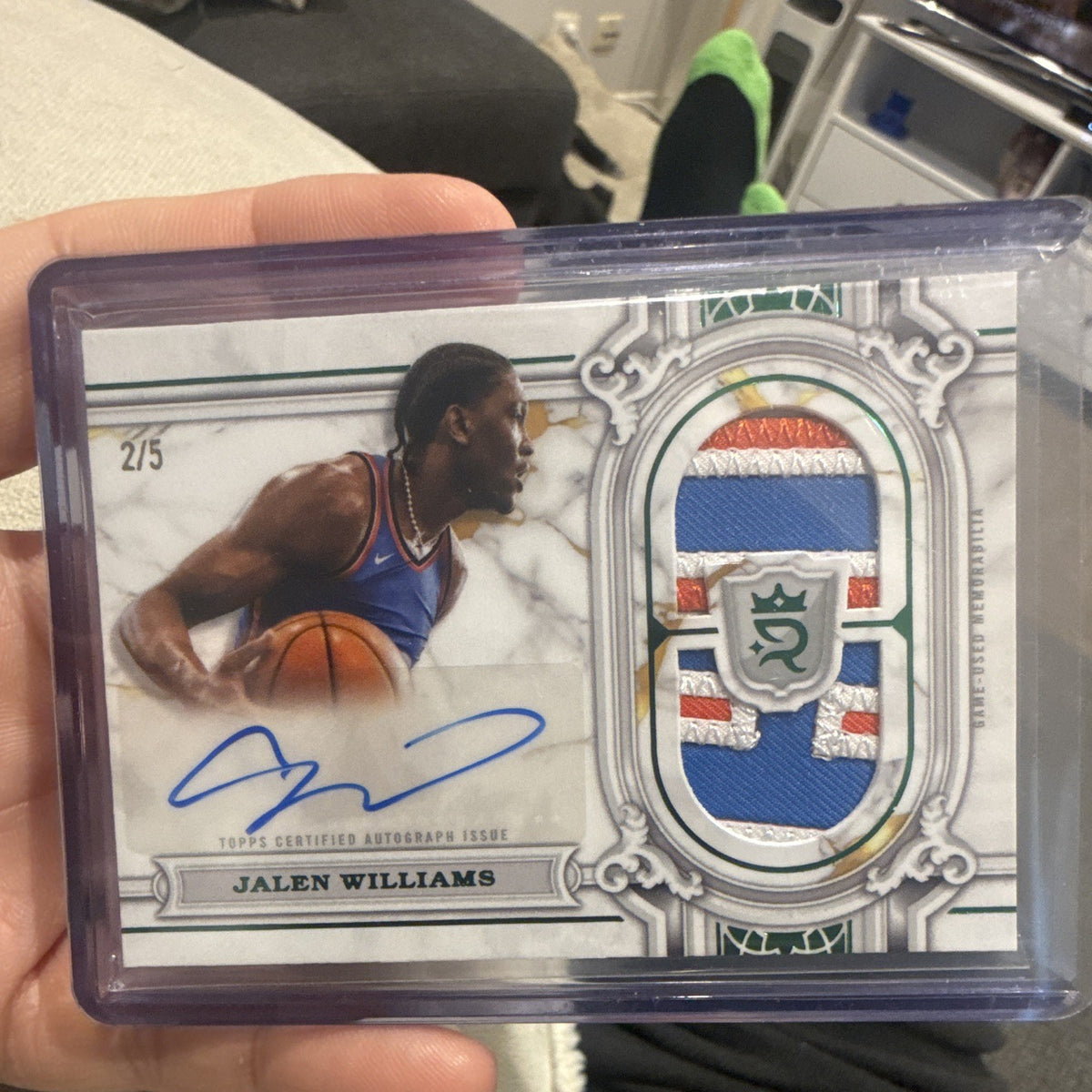 Topps Jalen Williams Royalty Regalia Relic Signatures Auto GU 2/5 RRS JWI0