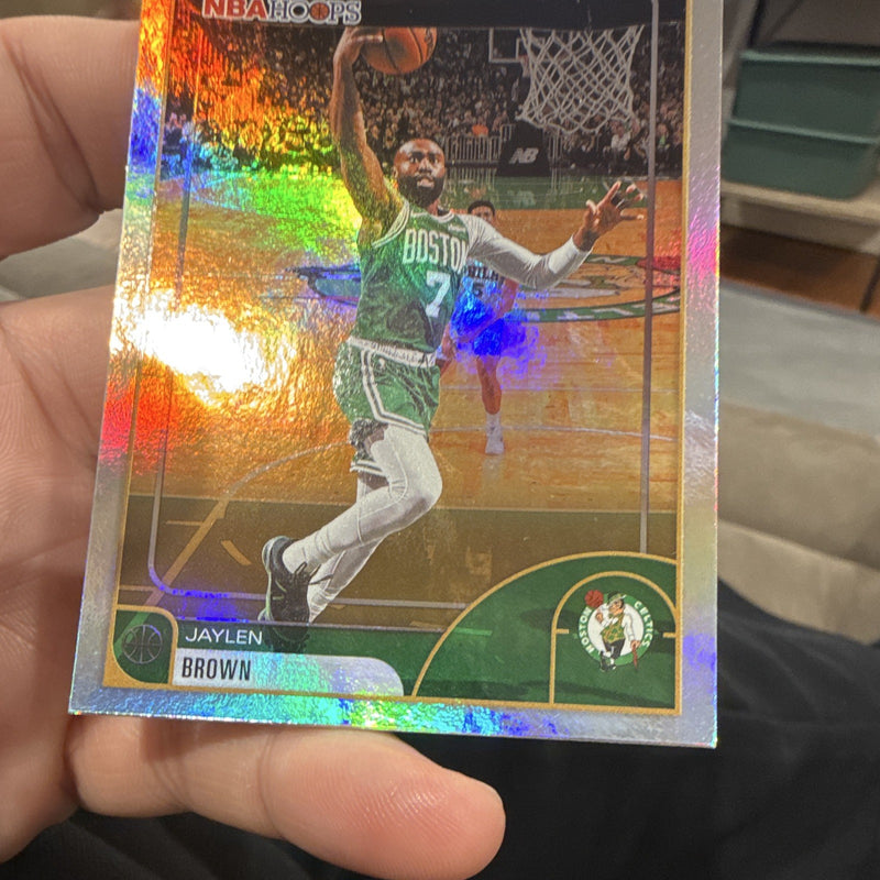 Topps NBA Hoops Jaylen Brown Boston Celtics 2024 25 #135 Holo Parallel3
