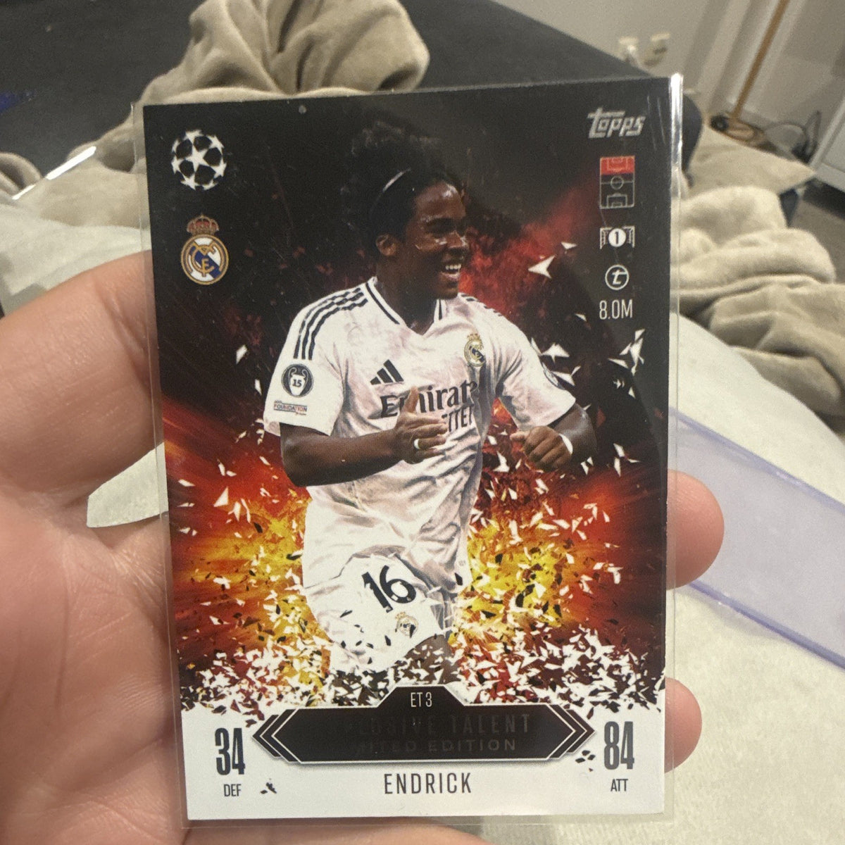 Topps Match Attax TCG Endrick Real Madrid ET3 Explosive Talent Limited Ed0