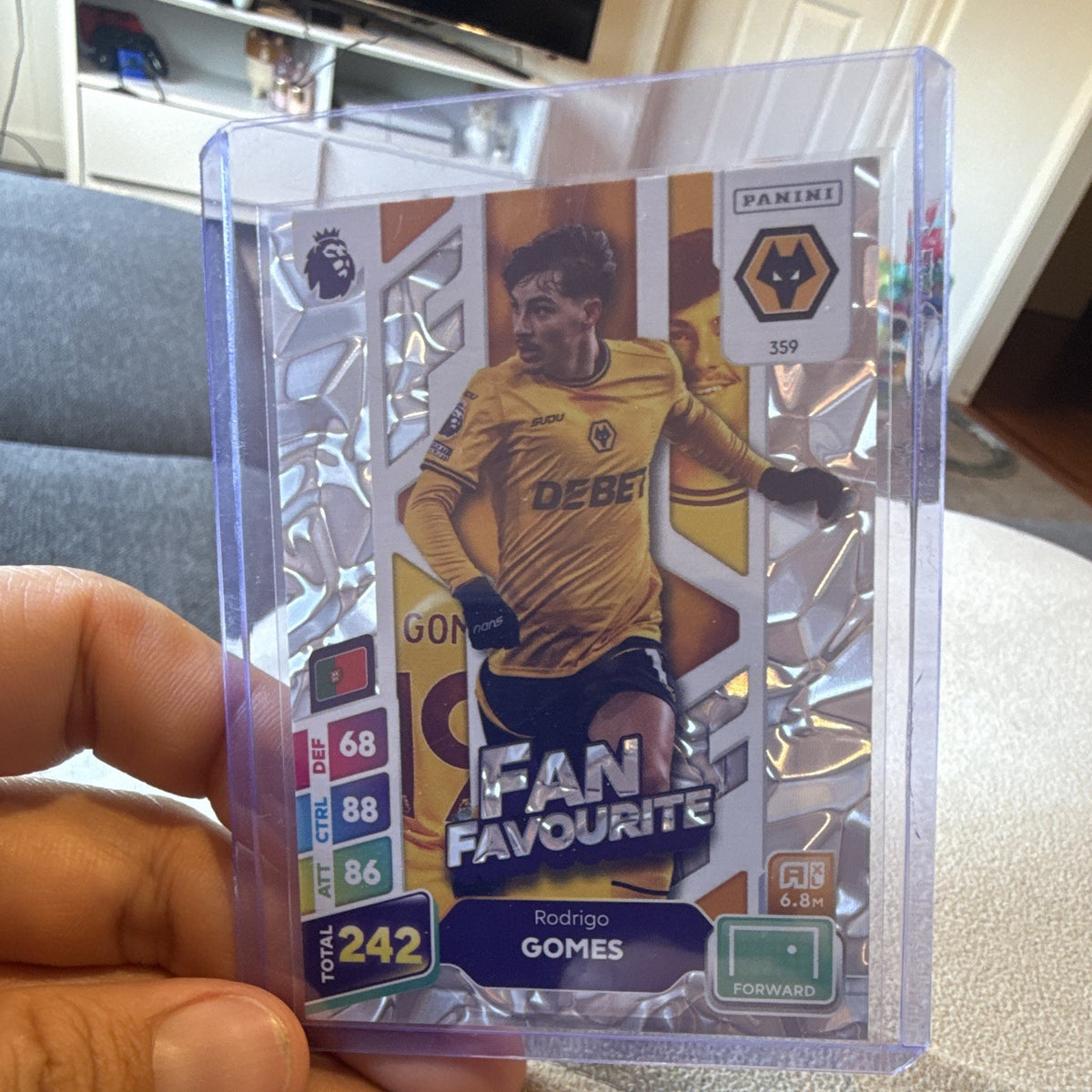 Panini Rodrigo Gomes Fan Favourite Insert Adrenalyn XL PLUS Premier League 3590