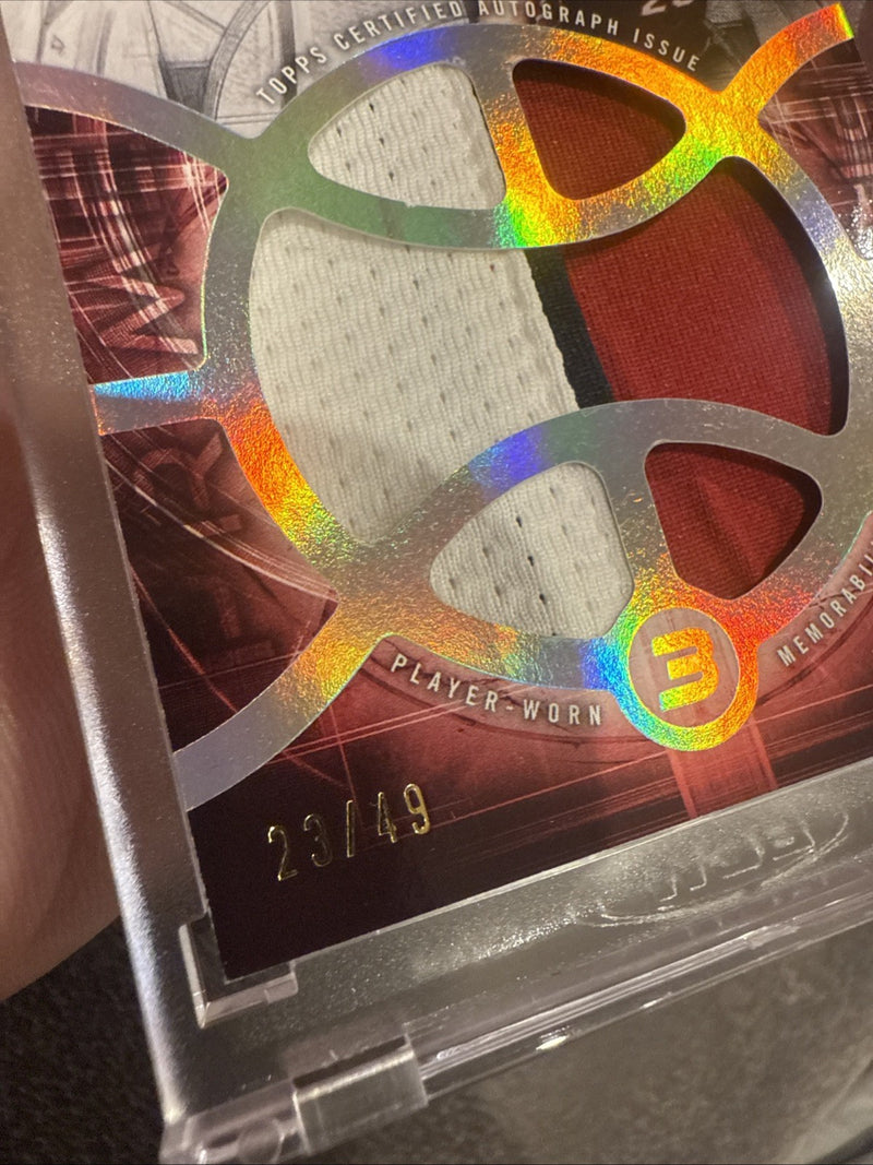Kasparas Jakucionis 2025 26 Topps Three 3  Patch Auto RC /493