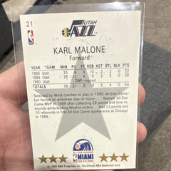 NBA Hoops Karl Malone All Star Weekend Miami 1990 Utah Jazz #21 Insert1