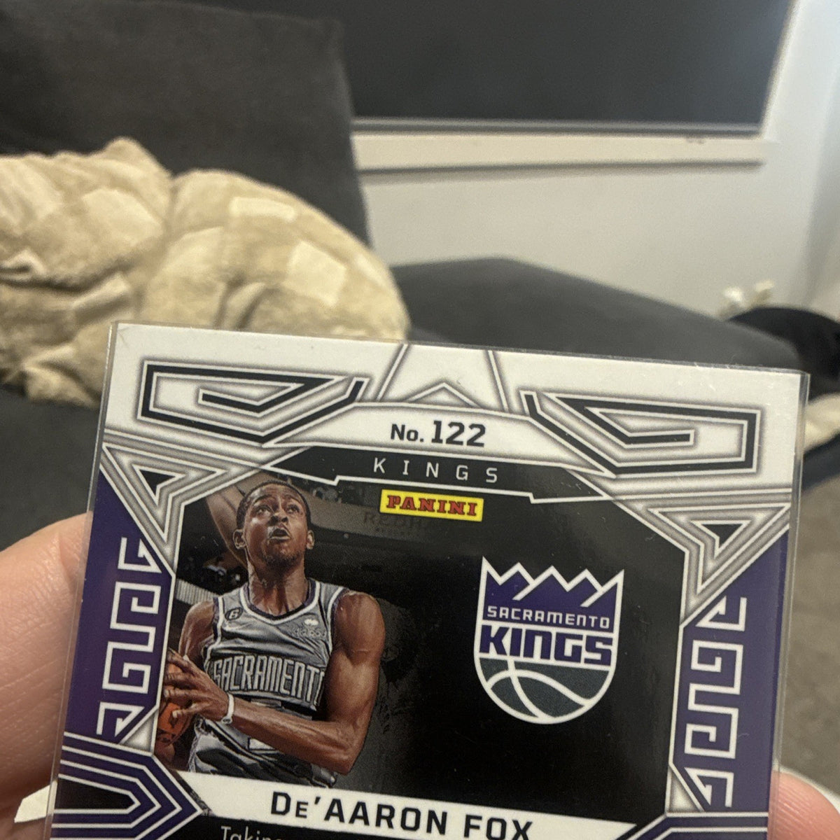 Panini Obsidian 2022 23 De'Aaron Fox Insert 122 Sacramento Kings NBA2