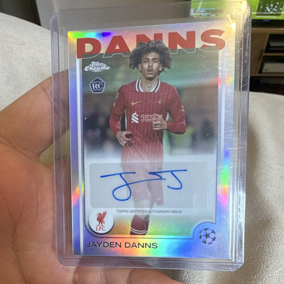 Topps Chrome UEFA Club Competitions 2024/25 Jayden Danns Auto RC CA JD0