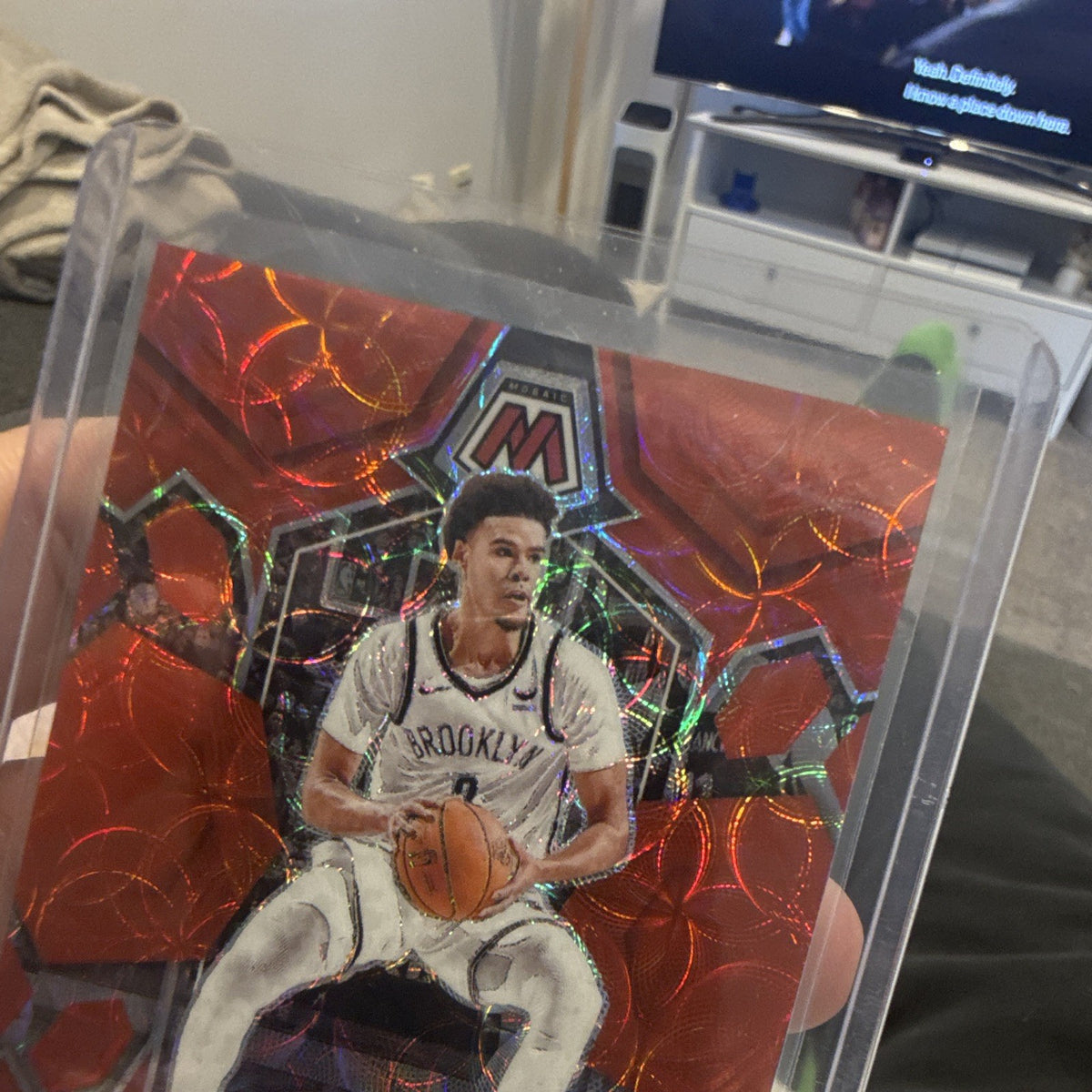 Panini Mosaic Cameron Johnson Brooklyn Nets #188 Red Prizm 25/75 2023 241