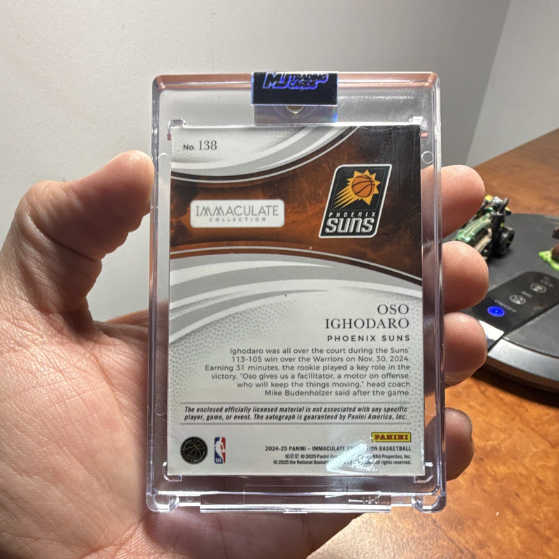 Panini Immaculate 2024 25 Oso Ighodaro RC Auto Patch 05/15 No.1384