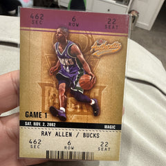 Fleer Authentix Ray Allen Insert 2002 03 Milwaukee Bucks #220
