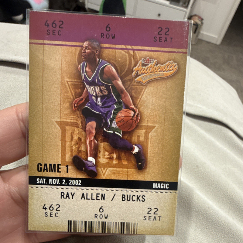 Fleer Authentix Ray Allen Insert 2002 03 Milwaukee Bucks #220