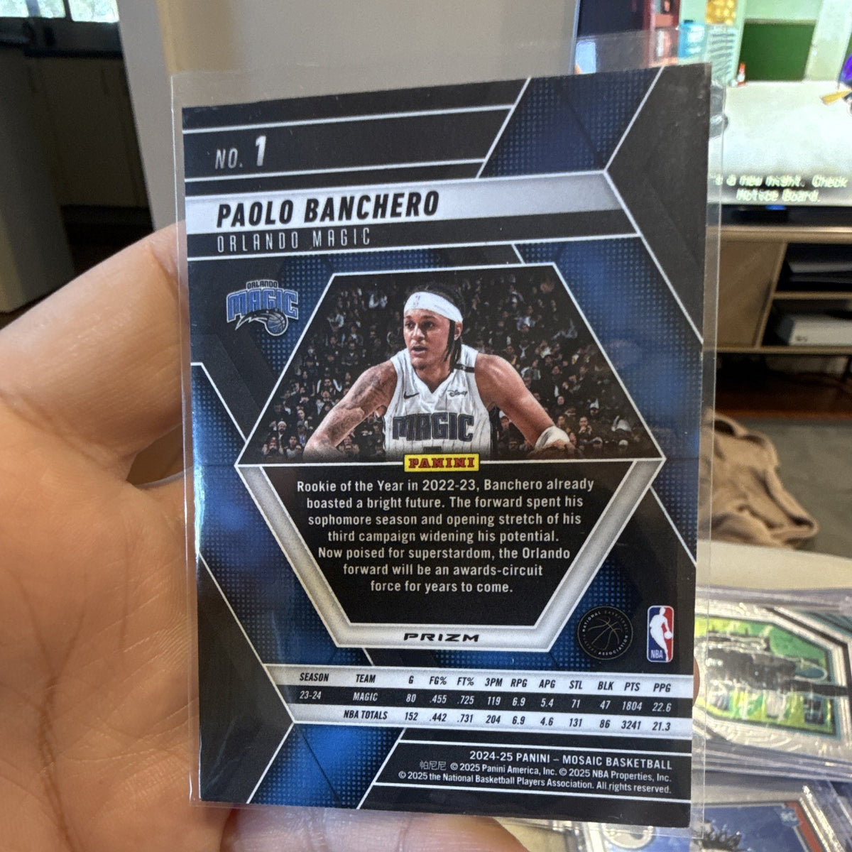 Panini Mosaic 2024 25 Paolo Banchero Orlando Magic #1 Parallel/Variety1