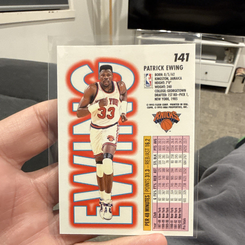 Fleer 1993 94 Patrick Ewing Base Set New York Knicks NBA Card #1411
