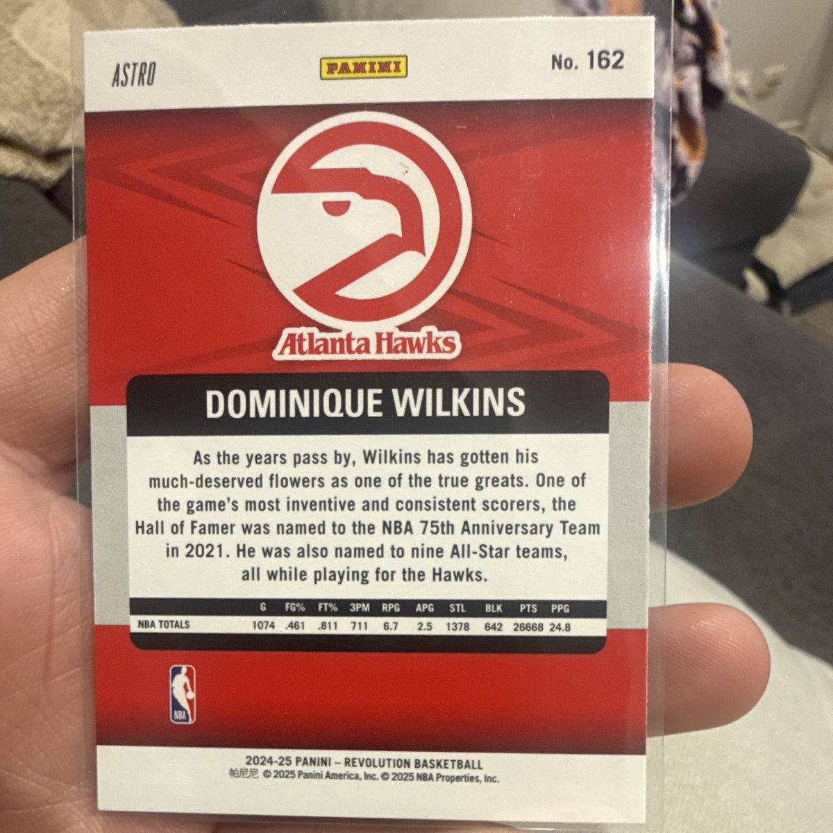 Panini 2024 25 Revolution Legends Astro Dominique Wilkins Atlanta Hawks 1621