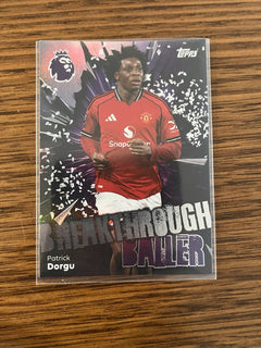 Patrick Dorgu Breakthrough Baller Insert Topps Premier League 216 2025/26 MUFC0