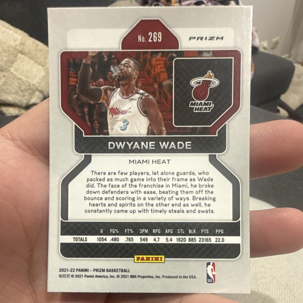 Panini Prizm Basketball 2021 22 Dwyane Wade Parallel Miami Heat #2691