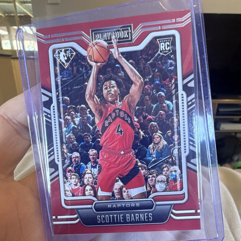 Panini 2021 22 Chronicles Playbook Scottie Barnes Rookie RC #284 Raptors0