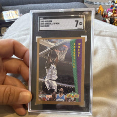Fleer 1992 93 #298 Shaquille O'Neal Slam Dunk SGC 7 Orlando Magic0