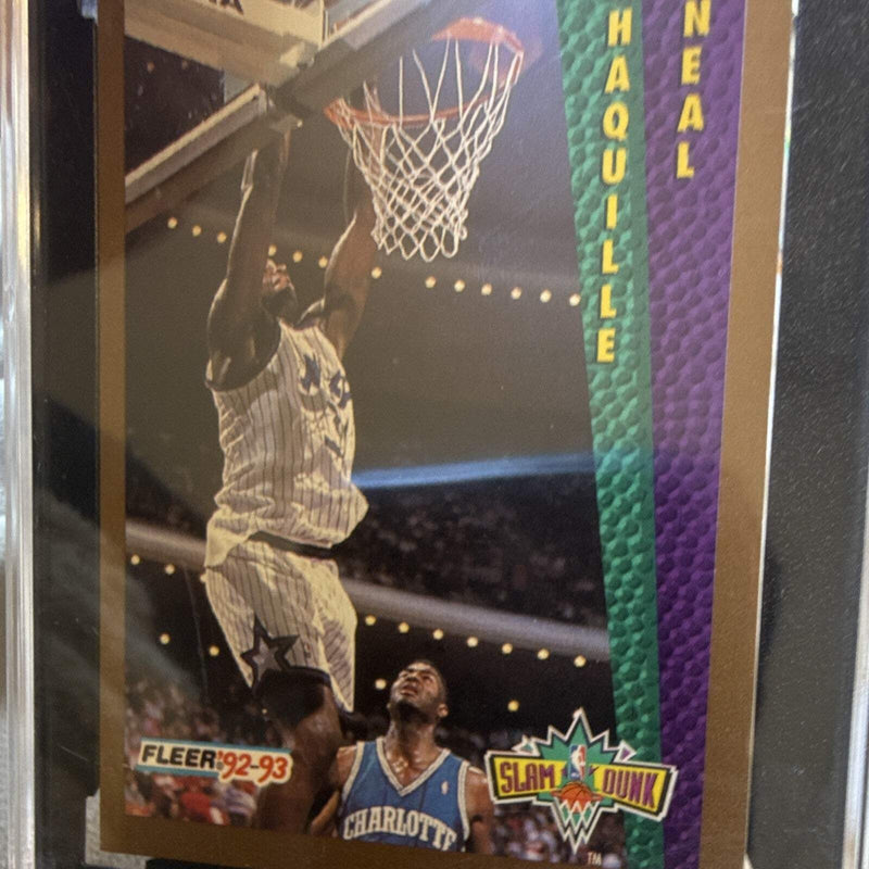 Fleer 1992 93 #298 Shaquille O'Neal Slam Dunk SGC 7 Orlando Magic4