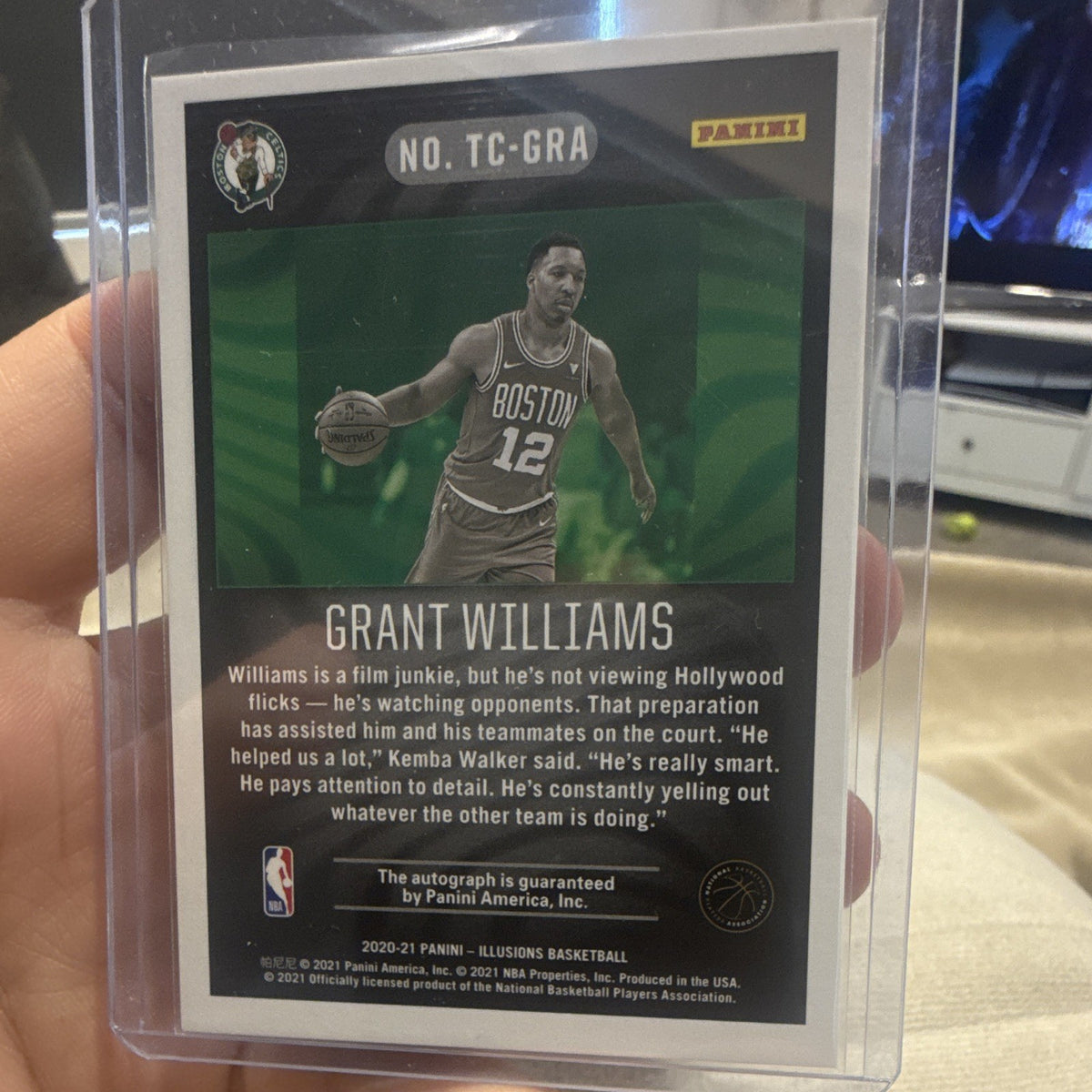 Panini Illusions 2020 21 Trophy Collection Grant Williams Auto TC GRA Celtics1