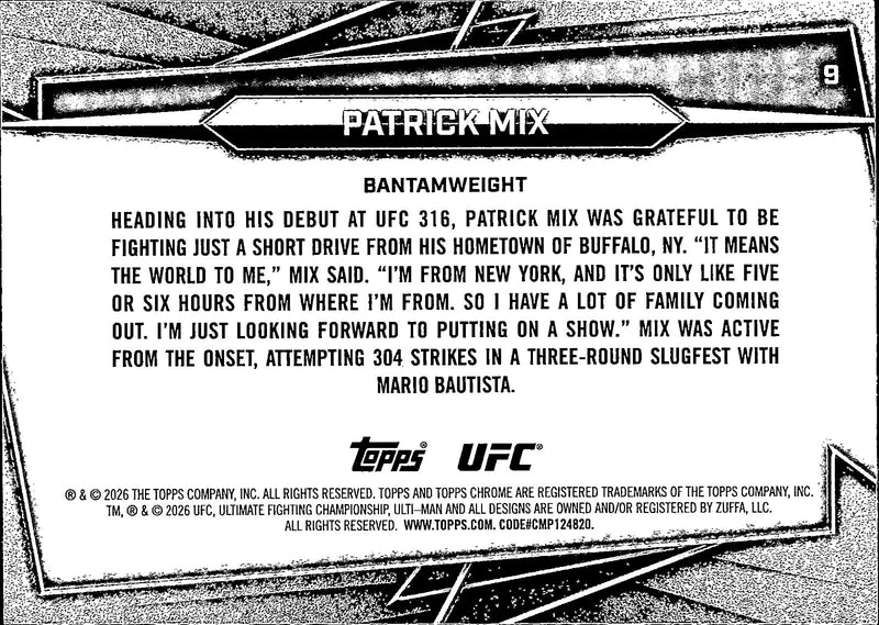 Patrick Mix Base 9 Topps Chrome NM1