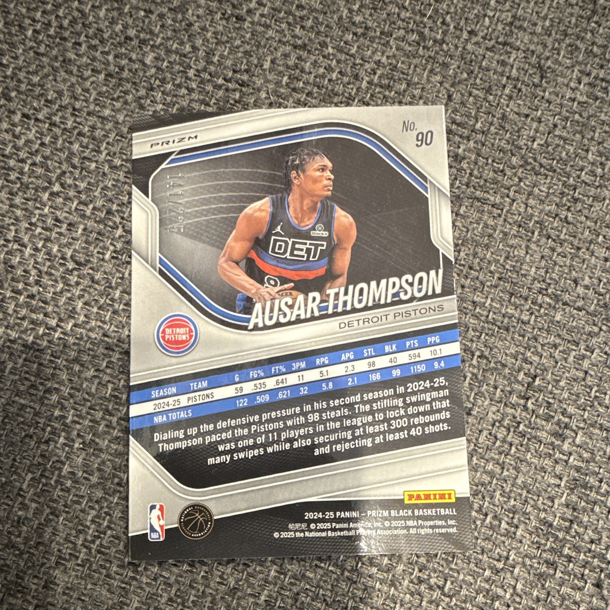 Panini 2024-25 Prizm Ausar Thompson Detroit Pistons #90 Serial #141/2253