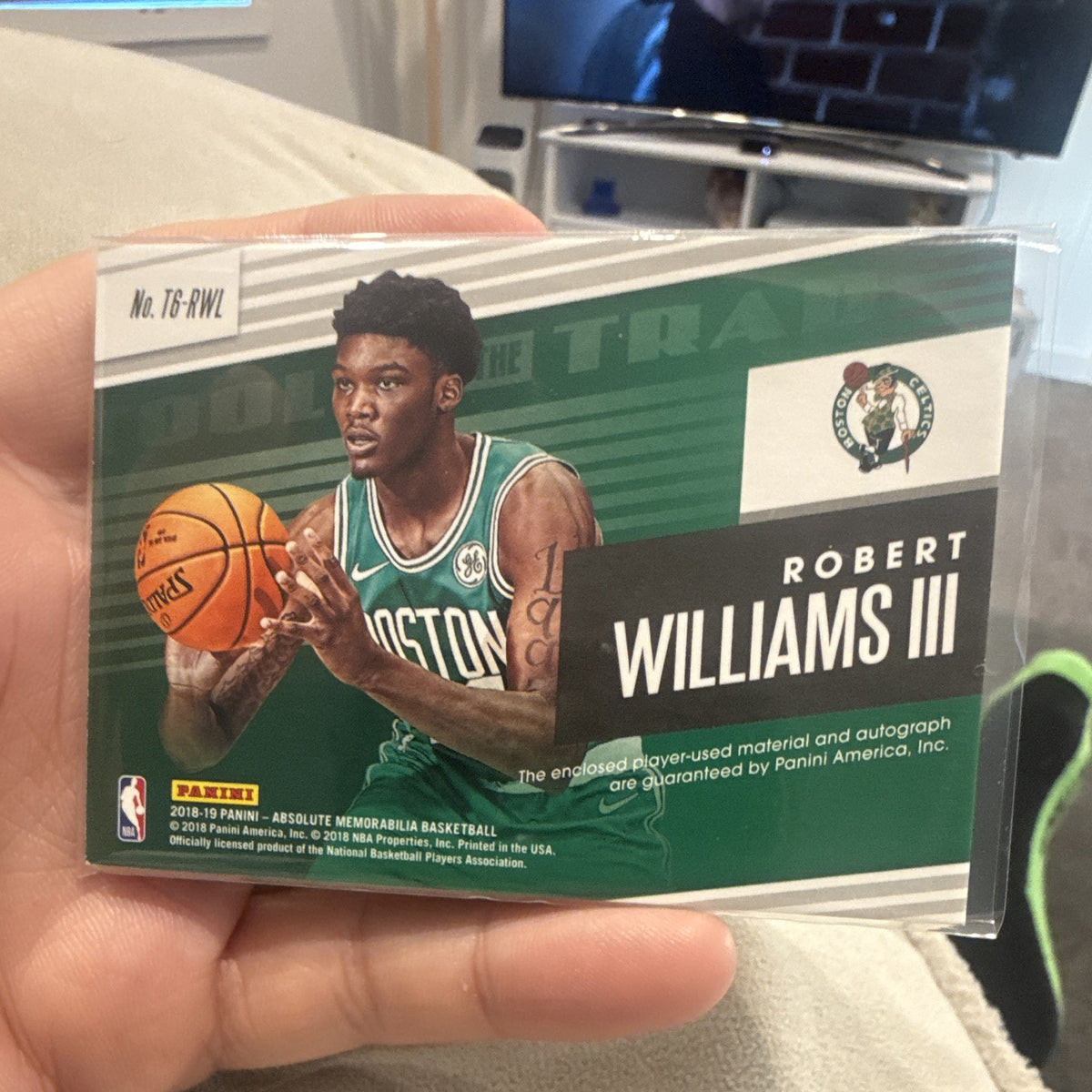 Panini Absolute 2018 19 Tools of the Trade T6 RWL Robert Williams III Auto Patch3