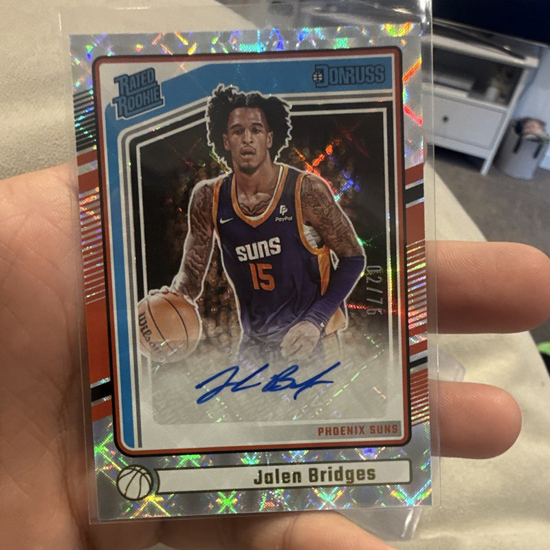 Panini Donruss 2024 25 Rated Rookie Jalen Bridges Auto 12/75 Suns 2880