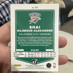 Panini 2021 22 Donruss Shai Gilgeous Alexander Base OKC Thunder 231
