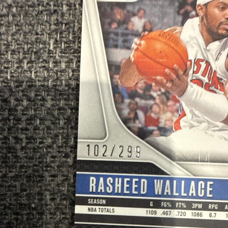 Panini Prizm 2021 22 Pistons Ben & Rasheed Wallace 2 Card Lot Serial /2994