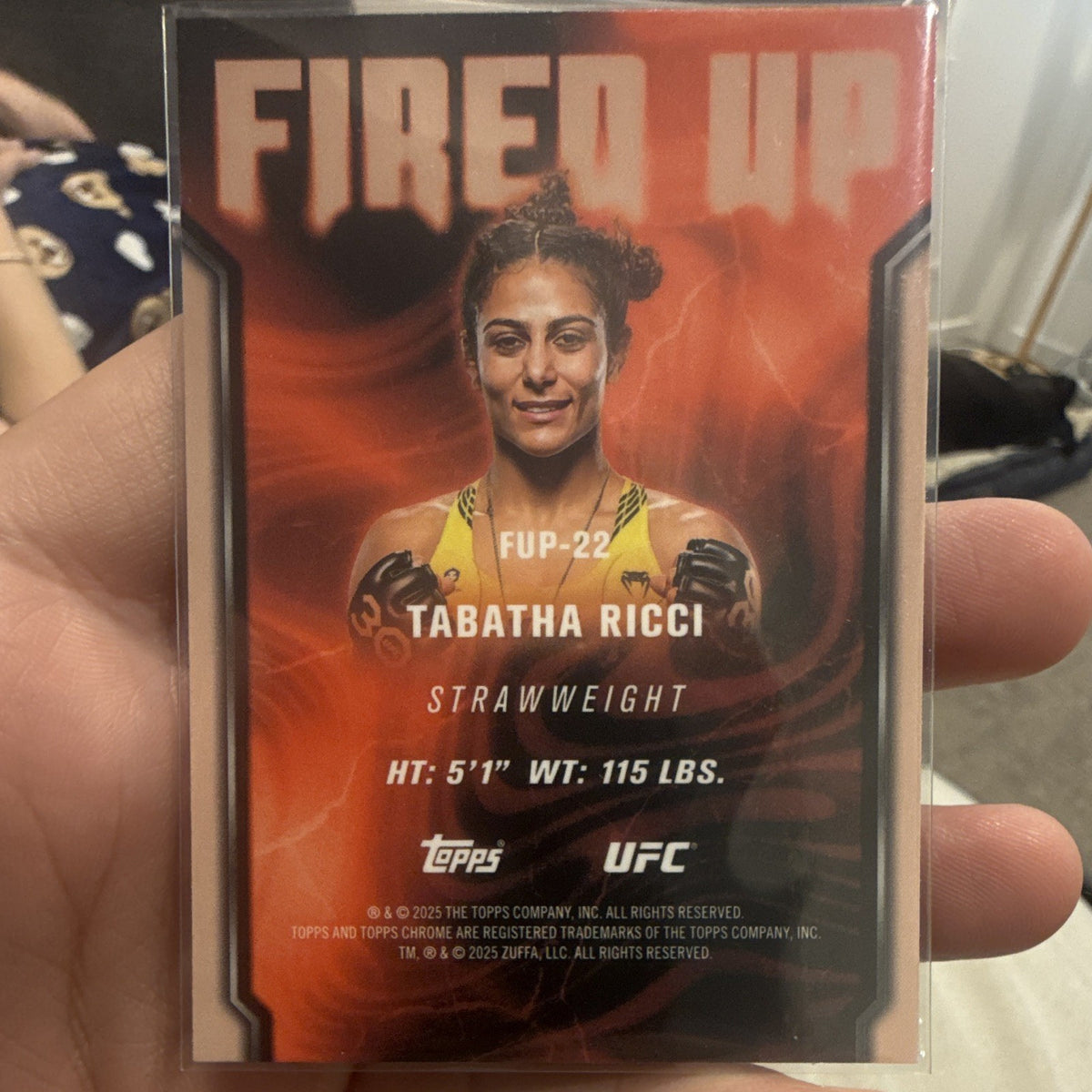 Topps Tabatha Ricci Fired Up FUP 22 Topps Chrome UFC   Fired Up1