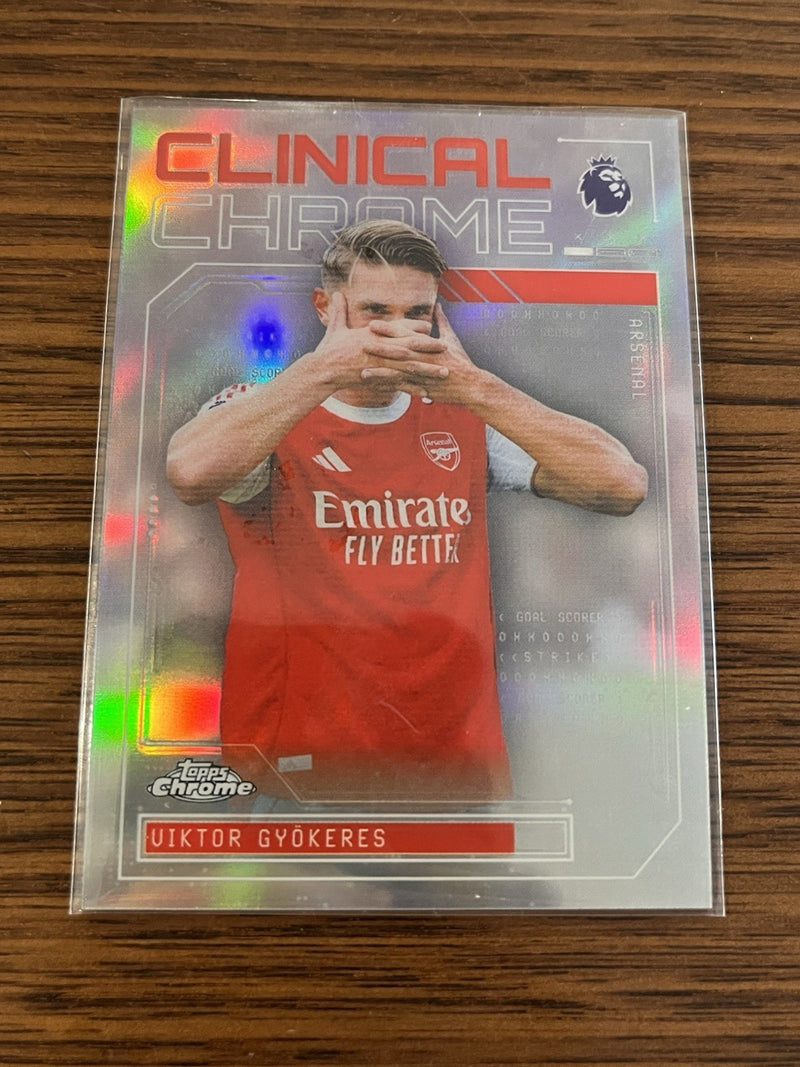 Topps 2026 Chrome Premier League Clinical Chrome CC 21 Viktor Gyökeres Arsenal1