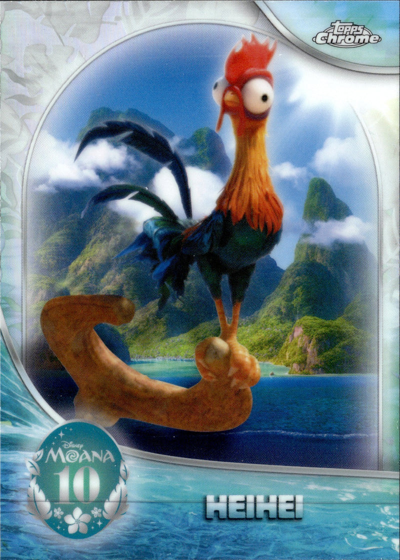 Heihei Base Topps Chrome Disney   Moana 10th Anniversary MN 2 NM0