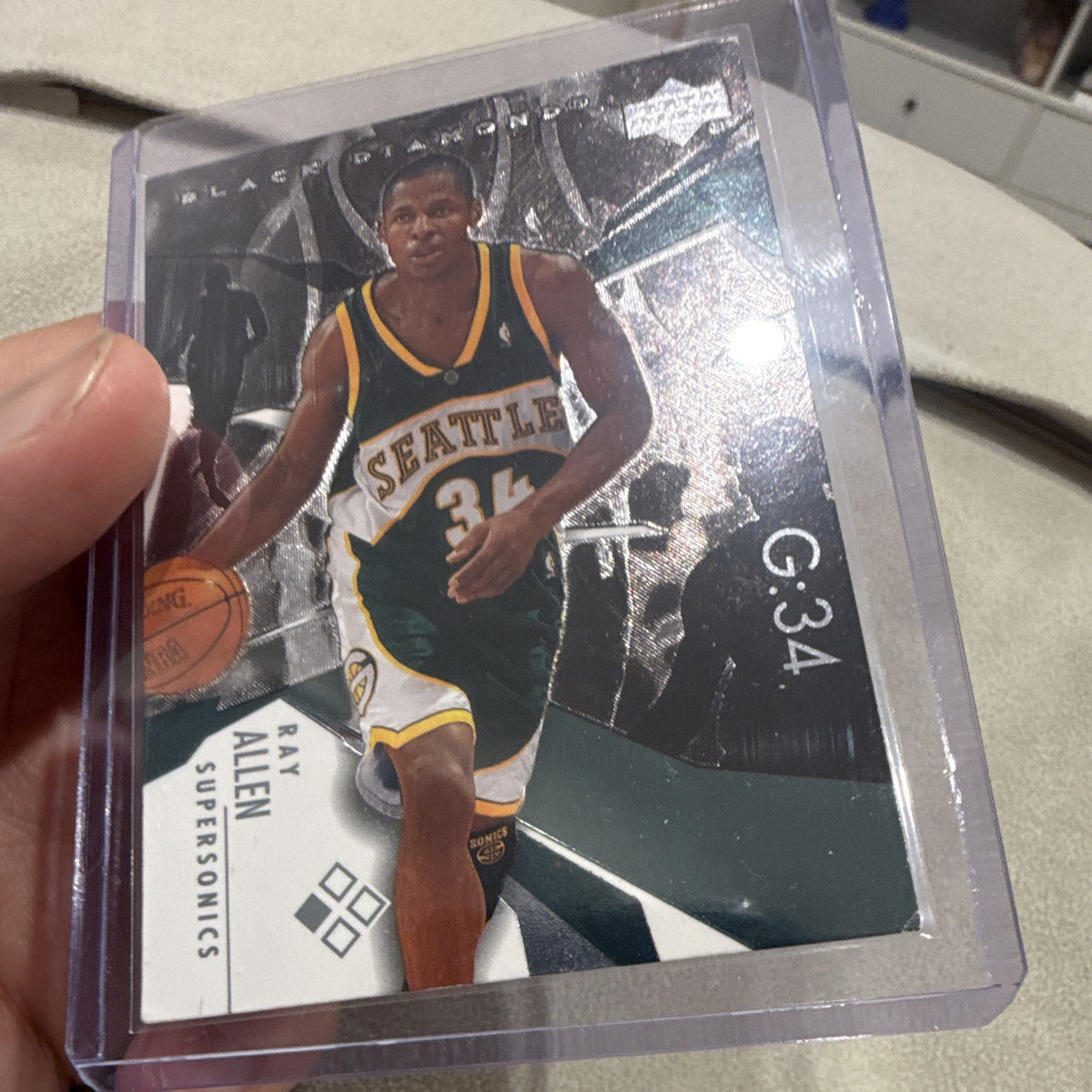 Upper Deck Black Diamond Ray Allen Insert Seattle SuperSonics 2003 G 343