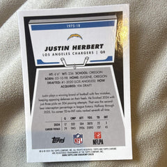 Topps Justin Herbert 1975 Topps Football Insert Topps Chrome 2025 1975 181