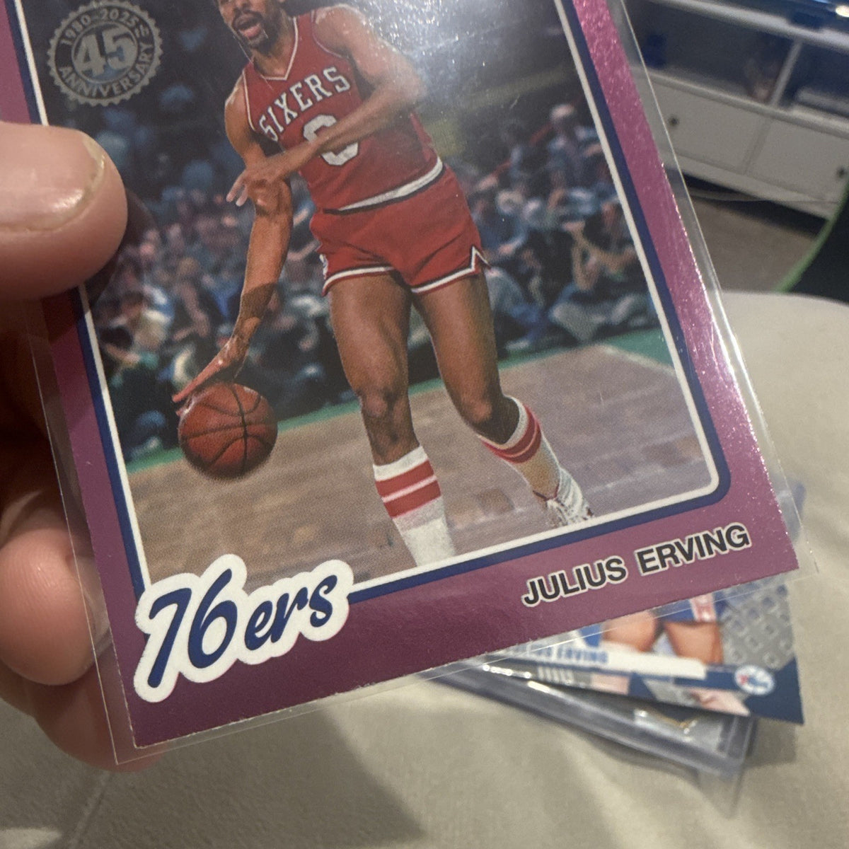 Topps Julius Erving 1980 81 45th Anniversary Insert 80BK 2 76ers3