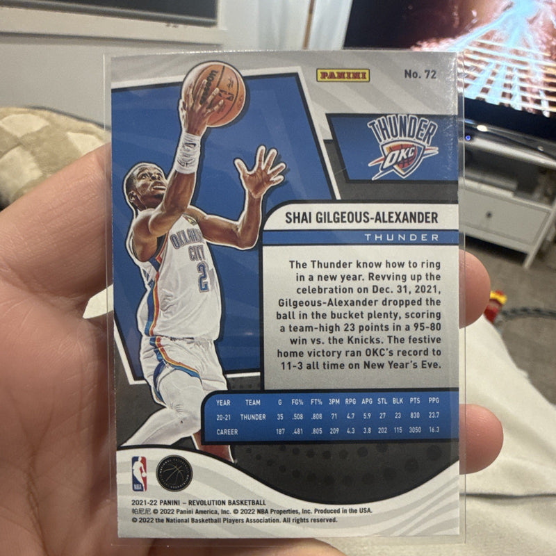 Panini Revolution 2021 22 Shai Gilgeous Alexander Oklahoma City Thunder 721
