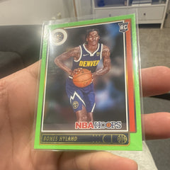 Panini 2021 22 NBA Hoops Bones Hyland Rookie Green Parallel #224 Nuggets0