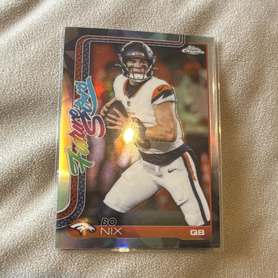 Bo Nix Future Stars FS-15 Topps Chrome Refractor Denver Broncos 20240