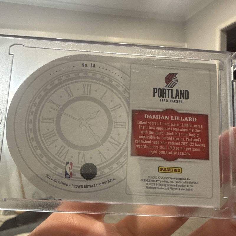 Panini Crown Royale 2021 22 Test of Time No.14 Damian Lillard 36/991