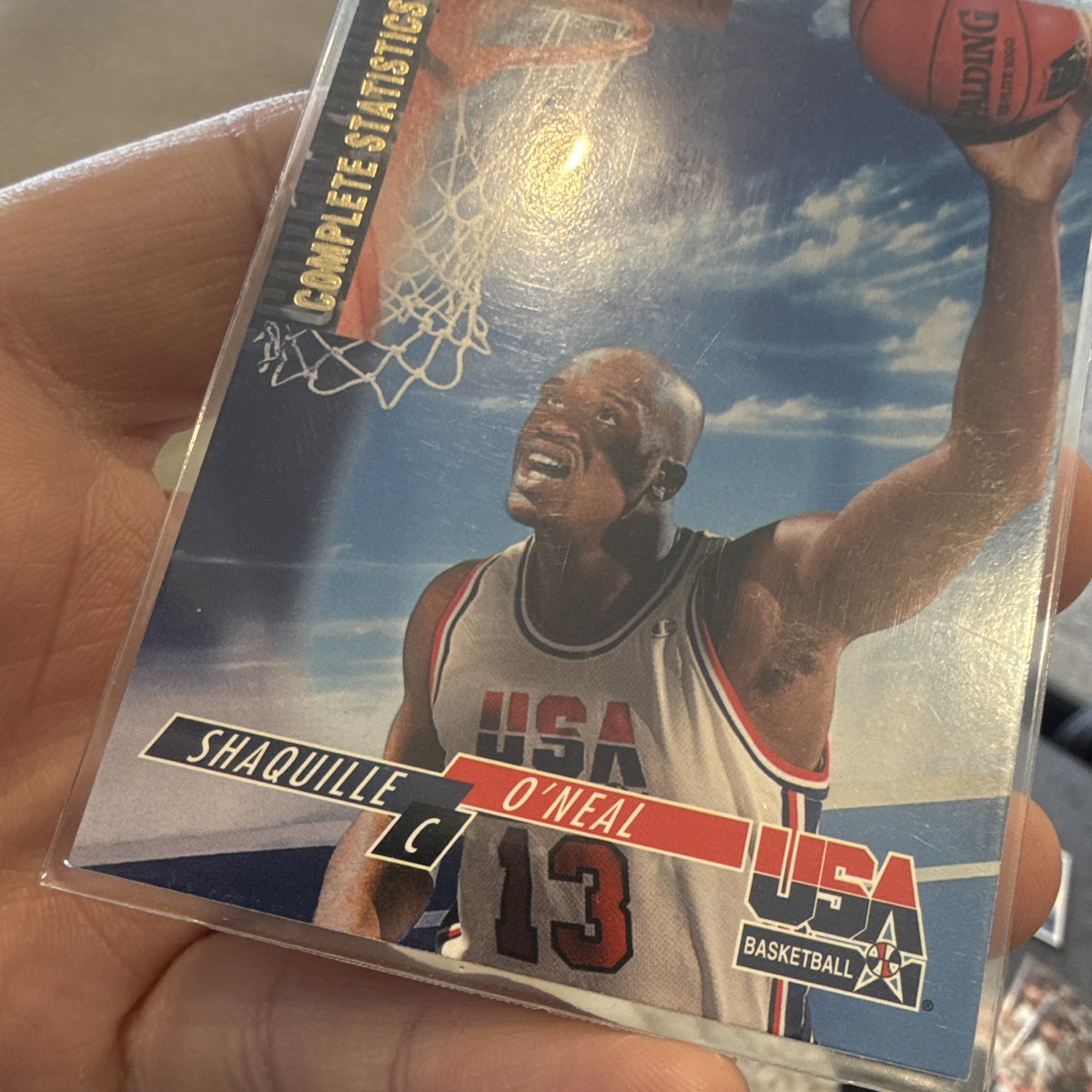 Upper Deck Shaquille O'Neal USA Basketball Complete Statistics 1994 #543