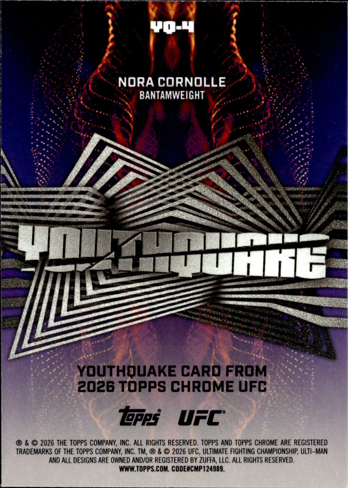 Nora Cornolle Youthquake YQ 4 Topps Chrome UFC   Youthquake NM1
