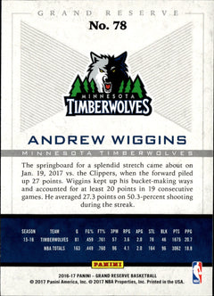 Andrew Wiggins Base Panini Grand Reserve 78 NM1