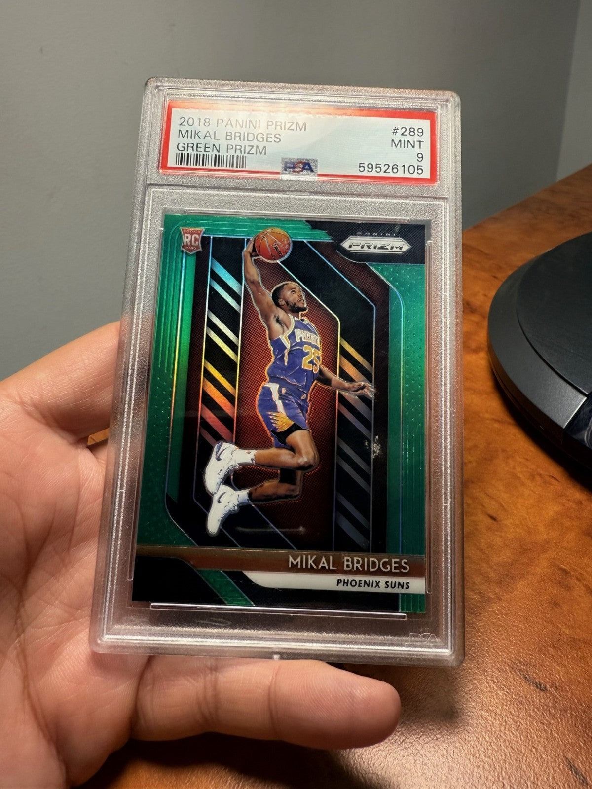 2018 Panini Mikal Bridges Green Prizm0