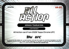 Arman Tsarukyan All Action Refractor AA 23 Topps Chrome UFC   NM1