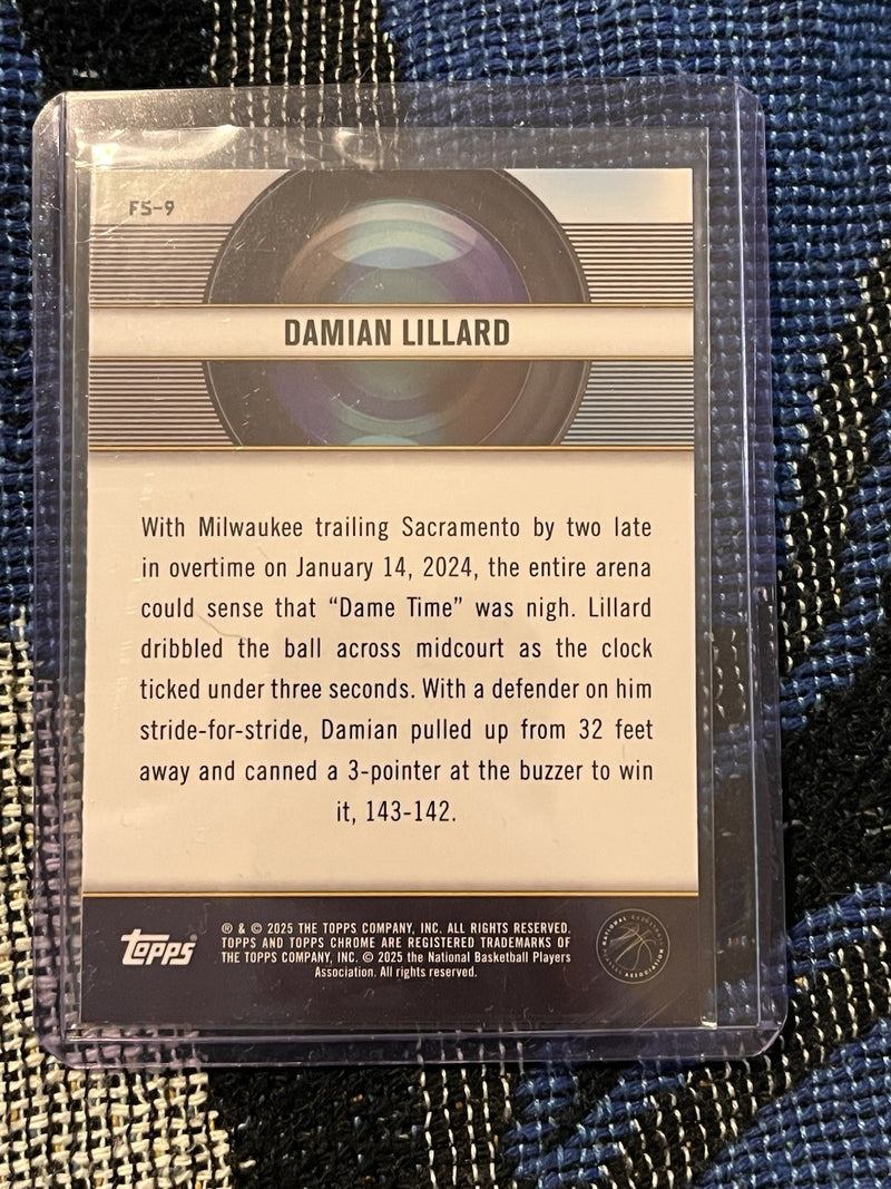 Topps Chrome Damian Lillard Film Study Insert FS 9 2024 25 Milwaukee Bucks2