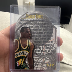 Fleer 1994 95 Fleer Metal Shawn Kemp Insert Seattle SuperSonics NBA1