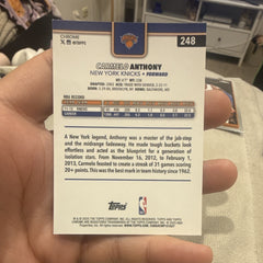 Topps Chrome Carmelo Anthony Base Set New York Knicks 2025 #2481
