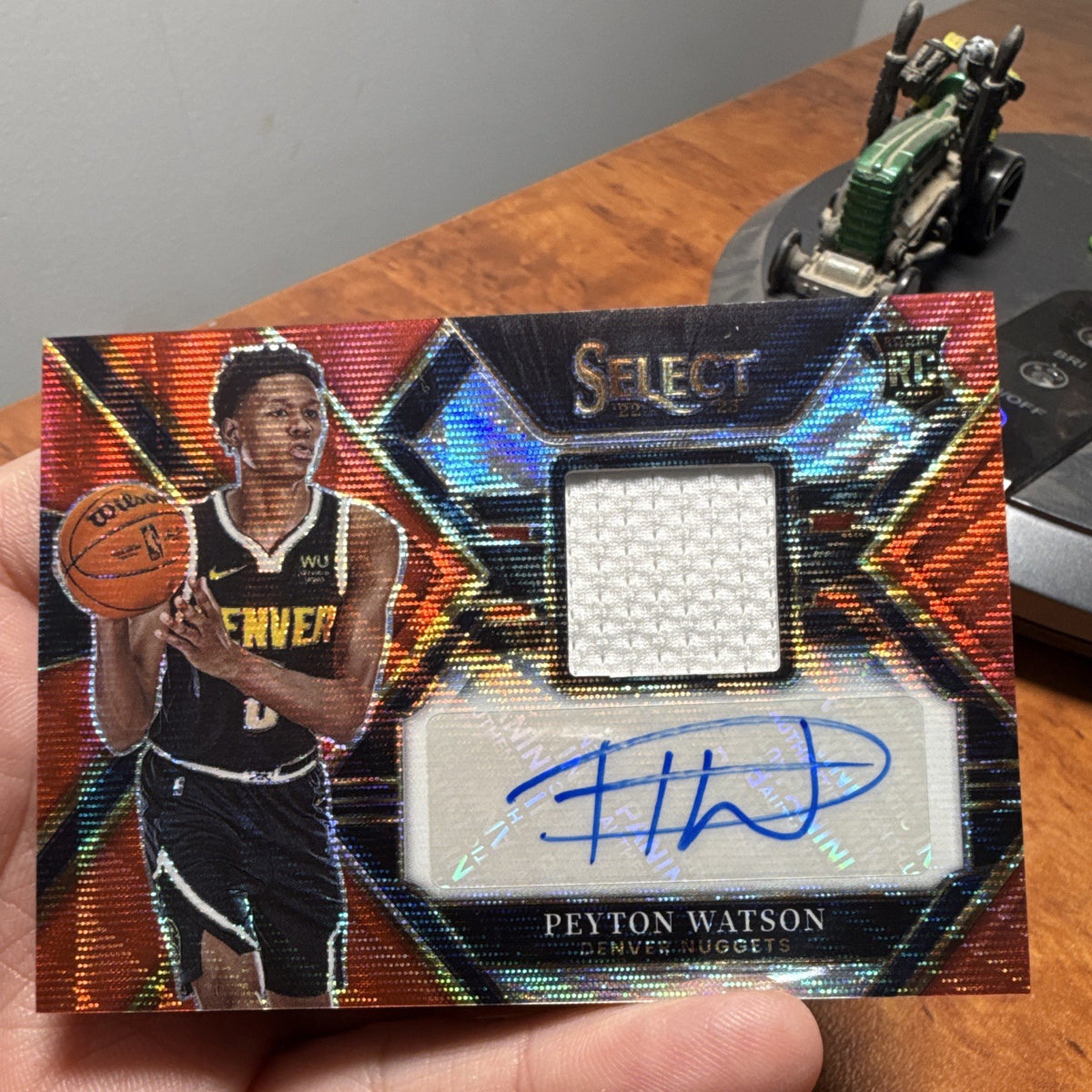 Panini Select Prizm Rookie Auto Patch Peyton Watson Denver Nuggets RJA PYW0