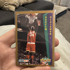 Fleer 1992 93 Slam Dunk Insert Hakeem Olajuwon #294 Houston Rockets0