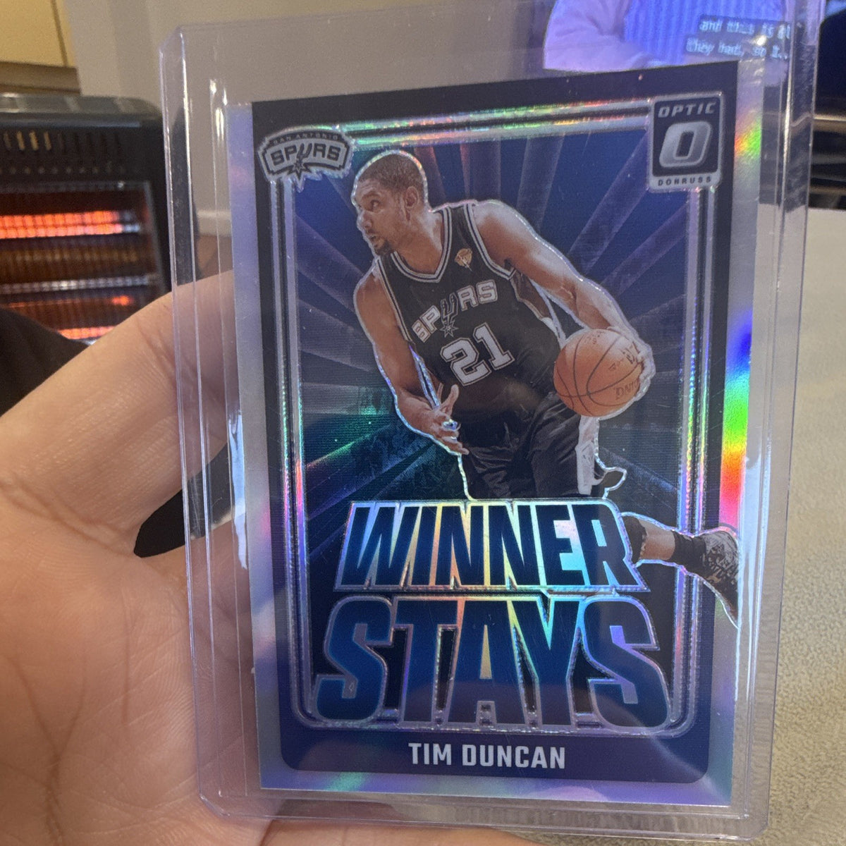 Panini 2024 25 Donruss Optic Tim Duncan Winner Stays Prizm #12 Spurs0