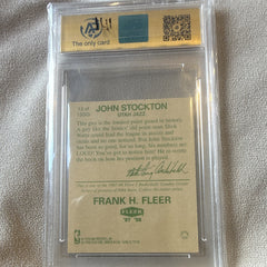 Fleer 1997-98 John Stockton Goudey Greats Insert #13 AiGrading 9 Mint3