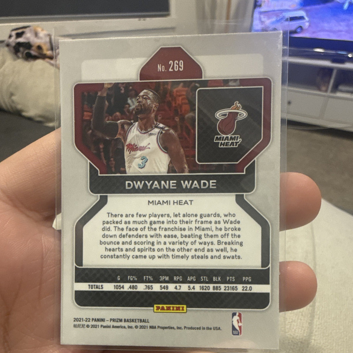 Panini Prizm Basketball 2021 22 Dwyane Wade Base Set #269 Miami Heat1
